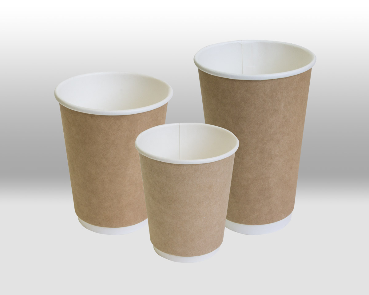 Kraft Double Wall paper cup for hot Beverages ThermoCup by Papperskopp